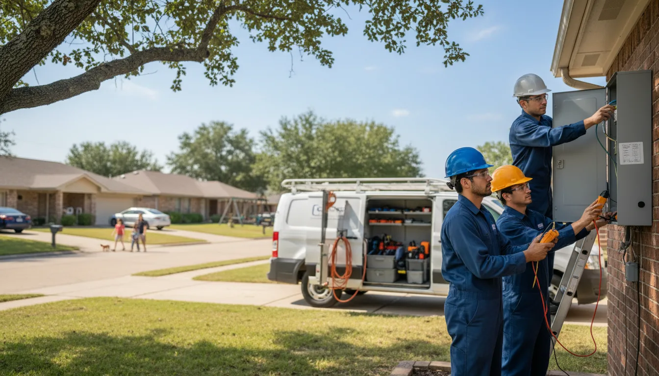 Certified electrician providing emergency electrical services in Bernard, IA